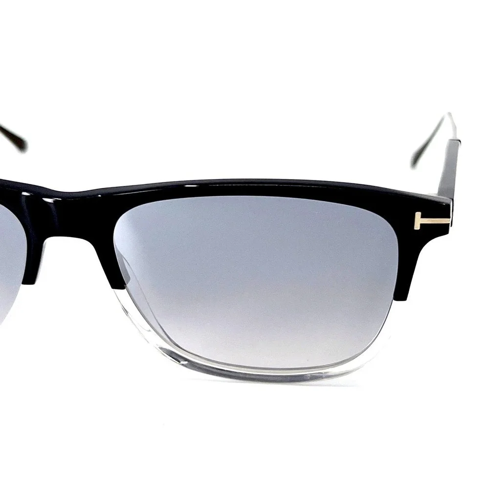 New! Tom Ford Caleb Sunglasses TF813 03C Unisex Rectangle Titanium Authentic